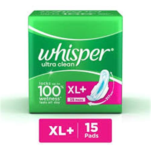 WHISPER ULTRA CLEAN XL+ 15 PADS